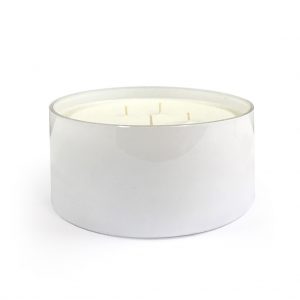 Large Candle Bowl – Gloss White