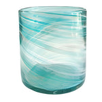 Large Vogue Jar – Mint Blue Swirl