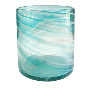 Large Vogue Jar – Mint Blue Swirl