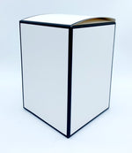 Box Knob Lid - White/Black 12pk