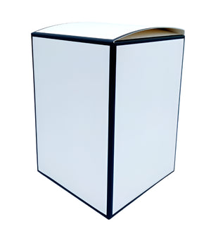 Box Knob Lid - White/Black 12pk