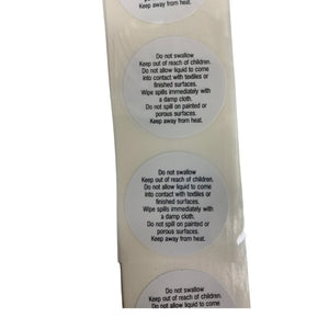 Diffuser Warning Labels 3cm - 50pk